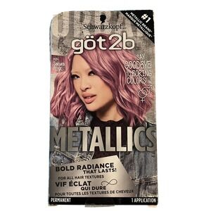 New Schwarzkopf Got2b Metallics‎ Hair Color Sakura Pink M84
